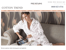 Tablet Screenshot of cotton-trend-nightwear.co.uk